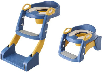 Wc Verkleiner 2-in-1 - WC verkleiner met Trap - Wc trainer - Zachte Zitje - Opvouwbaar wc bril - Zinderlijkheids training kind-