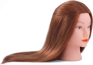 Oefenhoofd voor kappers met echt haar inclusief klemmen ca. 46 cm - TopDirect - Kappersoefenhoofd