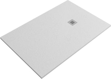 Composiet douchebak Slim Eco 120x140 cm leisteen wit