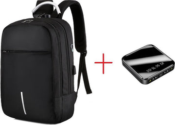 Rugzak anti-diefstal / 40x28x14cm (20l)/ laptop 15,6 inch / USB-oplaadpoort / zwart / powerbank (20mAh)