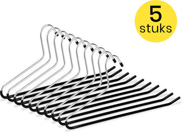 Life’s Green Broekhangers met antislip – Kledinghangers – Klerenhangers – Broek en Rok Houder - Set van 5 stuks