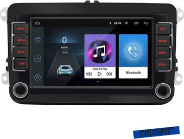 Autoradio - 2din - Apple Carplay - Android Auto - Voor Volkswagen Golf 5 6 Polo Passat B6 B7 Cc Skoda Jetta Universele Muiltmedia - Wifi Gps Navigatie - Achteruit Rij Camera - Zonder USB