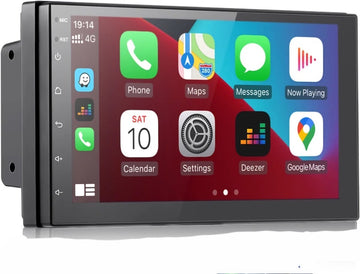7 inch Android | 4 GB & 64 GB | Carplay & Android Auto | Universeel 2din autoradio | Dubbeldin radio scherm | Met iso stekker | Universele 2 din 7'' scherm | Bluetooth, Wifi, dubbel din 7 inch | 10 x 18 cm|
