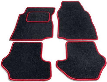 Bavepa Complete Naaldvilt Automatten Zwart Met Rode Rand Toyota Aygo 2010-2014