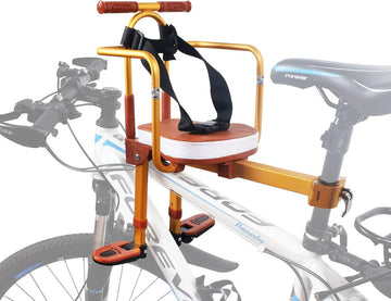 Fiets kinderzitje voor, kinderfietszitje, voorfietszitje voor kinderen met inklapbare geleidergreep, geschikt voor stadsfietsen, vouwfietsen, cruisers