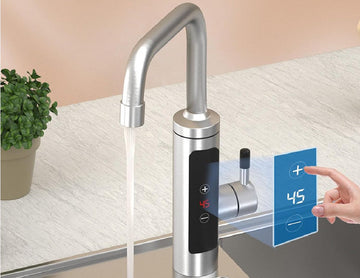 Elektrische Kraen met Directe Waterverwarmer en LCD Display - Doorstroom Verwarmer - 3000W