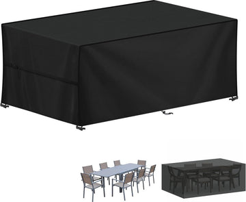 Afdekhoes voor tuinmeubelen, 220 x 90 x 80 cm, tuinmeubelhoes, loungesofa, afdekking, tuintafel, waterdicht, afdekzeil voor tuinmeubelen, dekzeilen voor tuinmeubelen, loungemeubels, rotanmeubels