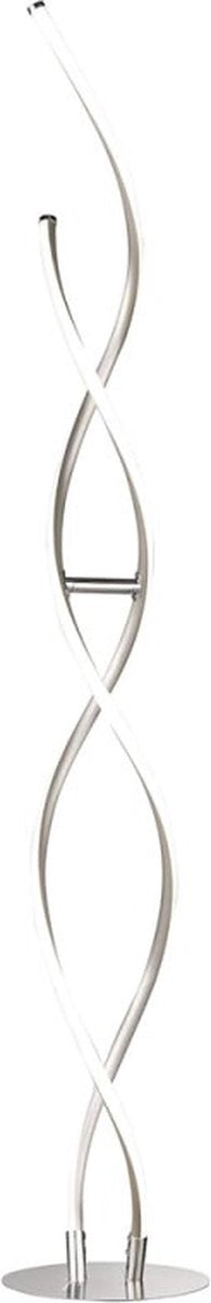 Moderne LED Vloerlamp 130 cm met voetschakelaar - Gaat 15 jaar mee - Bonney - Metaal zilver