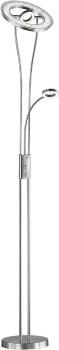 Dimbare LED Vloerlamp met leeslamp en touch dimmer - Draaibaar - 3 lichtpunten - 180 cm