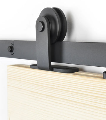 Schuifdeursysteem Bovenop - Complete set - 200 cm (2 x 100 cm) rail - Zwart