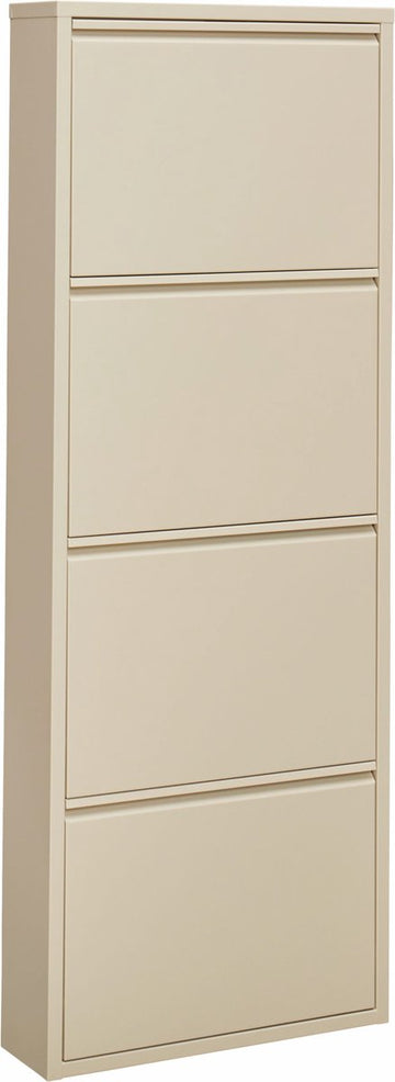 VEEHAUS® - Griffin - Praktisch Schoenenrek -Schoenenrek Ooster Wit - Schoenenrek met 4 Niveaus - Schoenenkast Ooster Wit - Schoenenrek metaal industrieel - Metaal - 50 x 137 x 15cm