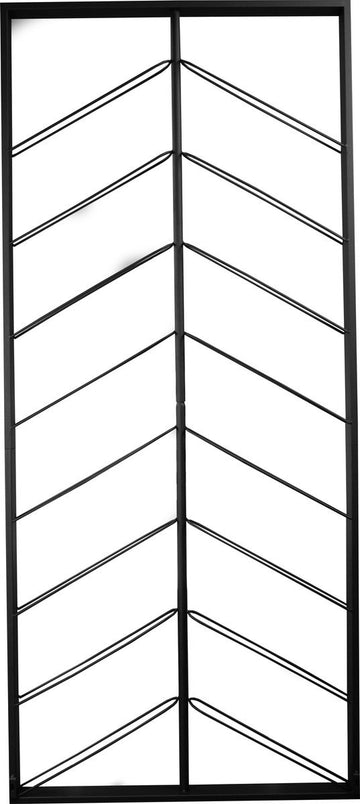 Eleganca Modern Wijnrek – 70x6x160 cm – Wijnmeubel - Wijnrek hangend aan muur – Ruimte voor 16 flessen – Metaal – Zwart