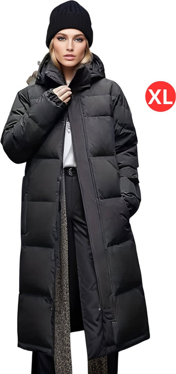 Winterjas - Parka Dames Winterjas - Winter - Volwassen - Zwart - Maat XL