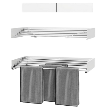 Milano Luxurious Wall Laundry Rack – White/Silver
