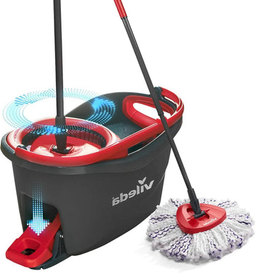 Complete roterende mopset met emmer - Telescopische steel 85-123 cm - Vileda Turbo 3in1
