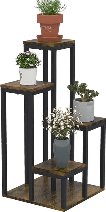 Plantenstandaard - Bloemenstandaard - Bloementafel - Plantentafel - Plantenzuil - Plantenrek - 40 cm x 40 cm x 81 cm