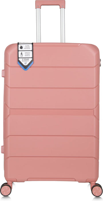 Traveller L-Series Reiskoffer 28' - 93L - 75x49x30 cm - Lichtgewicht Harde Koffer - Roze - Met Ingebouwd TSA Slot - Voor Lange Vakanties