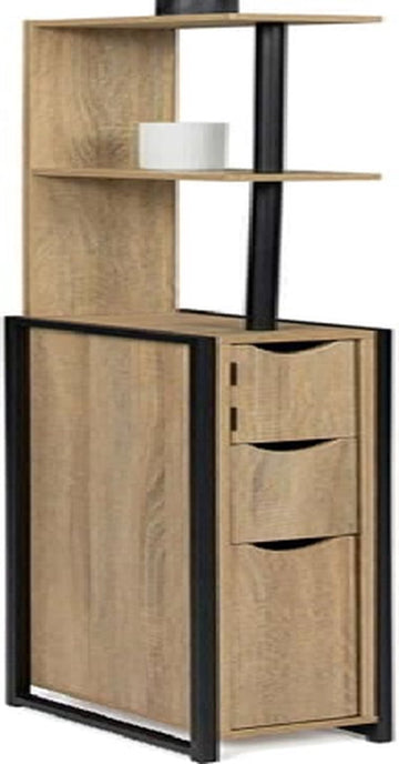 WC-kast met 3 deuren Detroit met planken in industrieel design