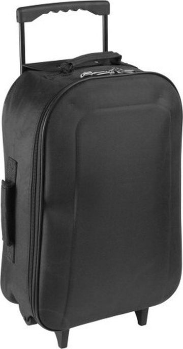 Handbagage reiskoffer/trolley - zwart - 35 x 15 x 46 cm - Reistassen op wielen