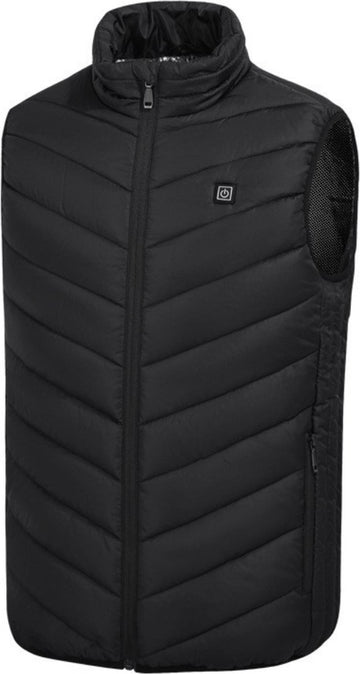 Elektrische Bodywarmer - Zwart - Maat M - tot 45 °C - Wasmachine Bestendig - 3 Niveaus - Zonder Powerbank - Verwarmde Bodywarmer - Unisex - Dames en Heren - Verwarmd Vest - Thermo Vest