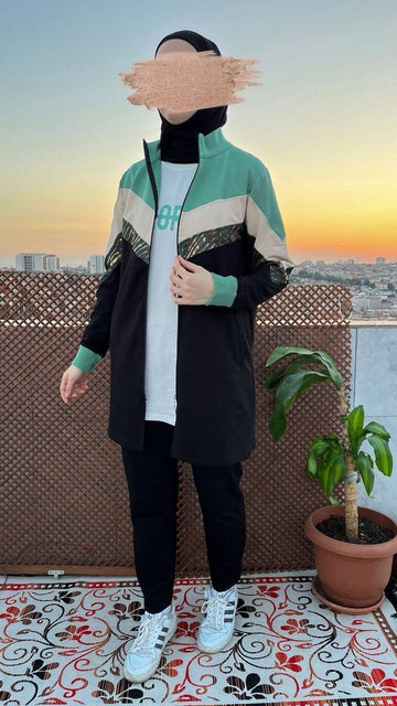 Lange trainingspak voor hijab islamitic pak Official Trainingspak Track suit Dames Trainingspak Dames Set Merk MMH Set Fashion Casual Trainingspak Dames Kleding -44