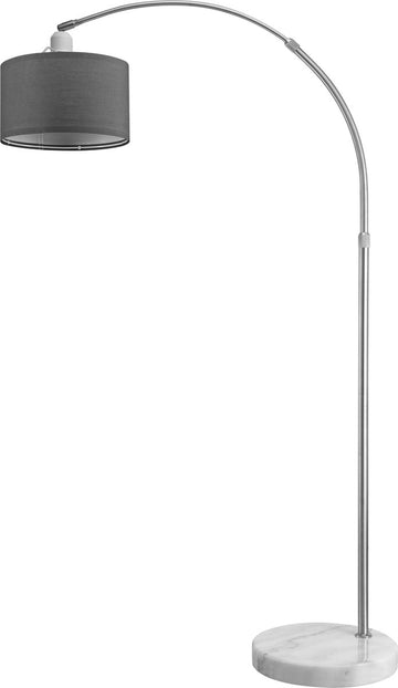 Monzana Booglamp Incl. Kap – Marmeren Voet - 150-175 cm Grijs