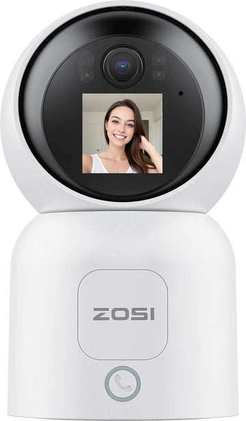 Babyfoon - Babyfoon met camera - 1.44 Inch Scherm 2.4G/5G Wifi Video Call - Auto Tracking - Draadloze Ip Smart Surveillance Cam - Zosi C 519M 4mp Hd