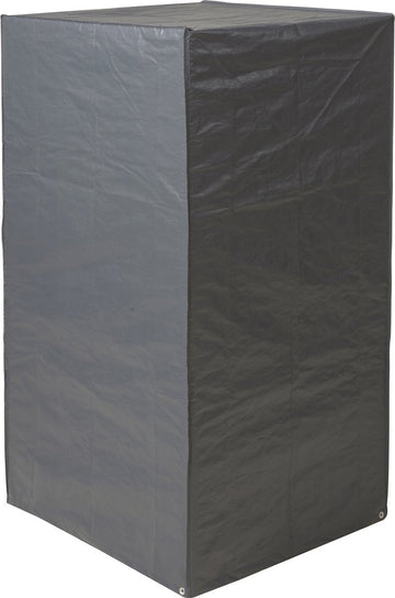 2x Grijze afdekhoes/beschermhoes gestapelde stoelen 140 x 75 x 70 cm - Afdekhoezen/beschermhoezen - Tuinsethoes - Tuinsetbescherming