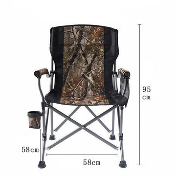 Campingstoel - Strandstoel - Vissersstoel - Visstoel - Rugleuning - Opvouwbare stoel - Camouflage