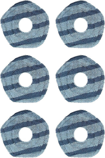 6 Stks Wasbare Mop Doeken voor Eufy X10 Pro Omni voor eufy X9 Pro Robot Stofzuigers, Zachte Vervanging Dweilen Pads
