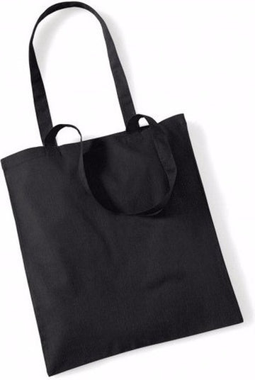 20x Katoenen schoudertasjes zwart 42 x 38 cm - 10 liter - Shopper/boodschappen tas - Tote bag - Draagtas
