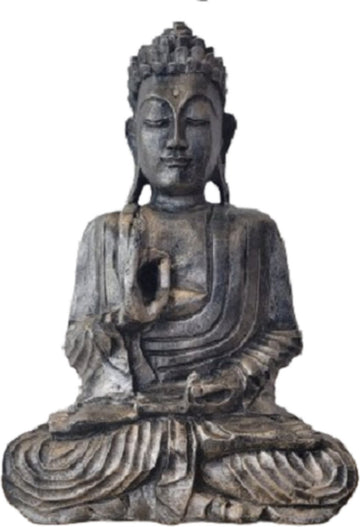 Urn Boeddha - +/- 3,5 L - oudzilver - Buddha