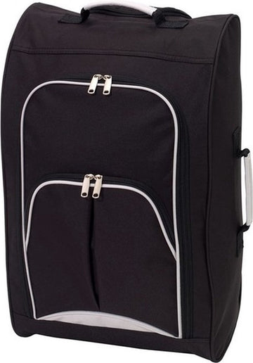 Handbagage reiskoffer/trolley zwart 55 cm - Reistassen op wielen
