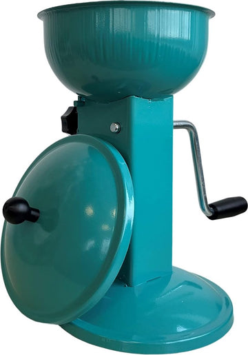 Hazelnootkraker, walnootkraker, notenkraker, walnootbreker, walnootbreker in turkoois, met handslinger en elegant design, handig, handmatige bediening