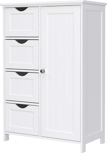 Songmics - Kast met 4 Korven en Deur - Wit