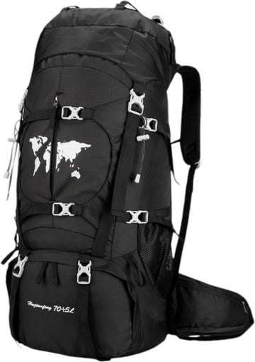 Backpack - Zwart - 79 x 33 x 23 cm - Backpack Organizer - Met Waterzak - Backpack 75 Liter - Backpack Heren - Backpack Vrouwen - Back Pack Heren - Back Pack Vrouwen
