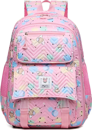 E-Shop4u - Schooltas - Nieuwe Schattige Aardbei Rugzak-Hoogwaardig Nylon-Geschikt voor 16 inch laptops-Schattig Roze-Duurzaam en Waterafstotend