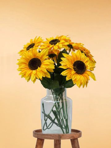 Zijden Boeket – 50-75 cm hoog – 8 stelen - doe-het-zelf boeket – DIY – alle kunstbloemen los geleverd – Lente – multi color – Exclusief vaas – Plukboeket - Veldboeket – Zonnebloemen boeket- Kunstbloemen - nep bloemen - nepbloemen