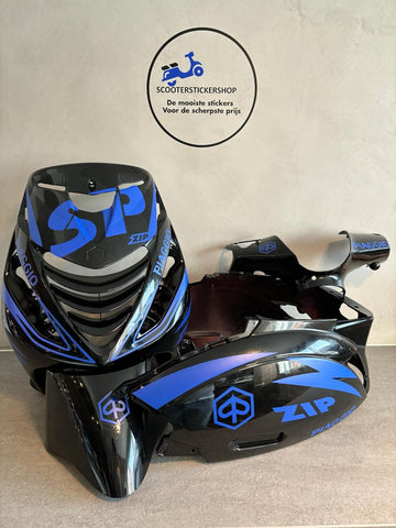 Piaggio Zip - SP pakket - Piaggio Zip Accessoire - Scooter Accessoires - Scooter Stickers - Stickerpakket - Blauw