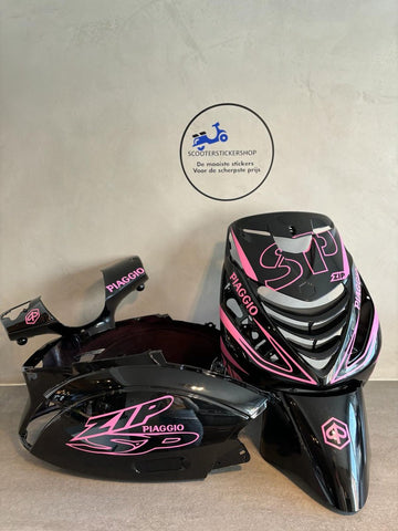 Piaggio Zip - SP Outline Pakket - Piaggio Zip Accessoire - Scooter Accessoires - Scooter Stickers - Roze