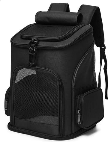 Hondenrugzak - Zwart - 42 cm x 30 cm x 27 cm - Uitvouwbaar - Opvouwbaar - Rugzak voor Honden en Katten