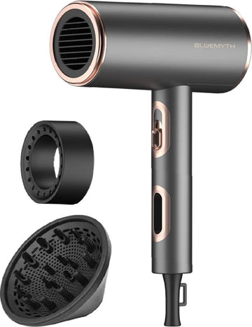 Professionele Föhn met Diffuser - Incl. 2 Opzetstukken - Haardroger met Negatieve Ionen - 2 Snelheden - 2200W - Haar Beschermen & Glans Houden
