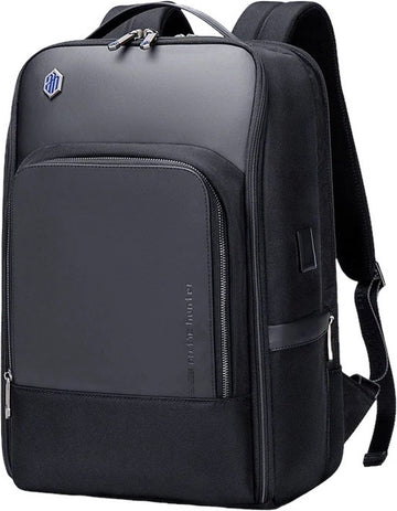 Arctic Hunter Rugtas Leder - Laptop tas - Rugzak - 15,6 Inch - Waterafstotend - Zwart - Usb Oplaadstation