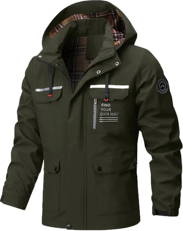 Casual Windjack Voor Heren Met Capuchon, Cargo-jas, Regular Fit Jas Voor Lente En Herfst Buiten Wandelen