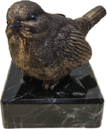 Urn vogel 150 ml - goud - marmer