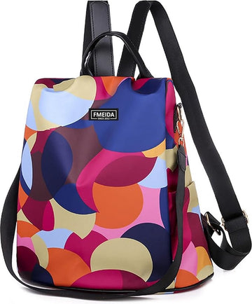 Rugzak anti-diefstal damestas rugzak 2 in 1 nylon handtassen waterdichte schoudertas casual dagrugzak kleine stadsrugzak reisrugzak voor dames meisjes stippen