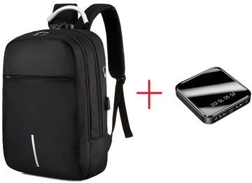 Rugzak anti-diefstal / 40x28x14cm (20l)/ laptop 15,6 inch / USB-oplaadpoort / zwart / powerbank (20mAh)