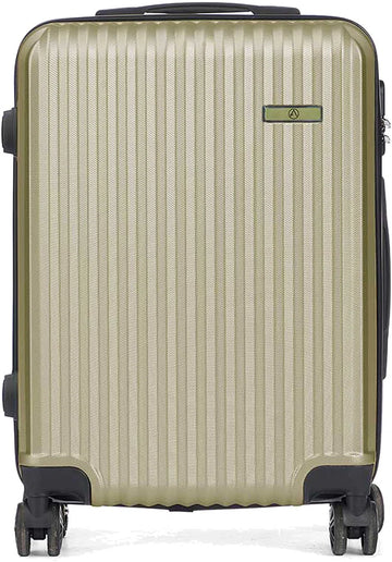 Cabine handbagage reis trolley koffer Alcatraz - zwenkwielen - 57 x 38 x 23 cm - 48 liter - groen - cijferslot - dubbel hengsel
