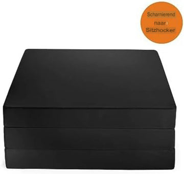 Logeerbed Opvouwbaar - Logeerbed Inklapbaar - Logeermatras Opvouwbaar - Zwart