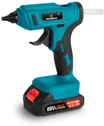 Draadloze Lijmpistool - Draadloos - Inclusief 2 Accu's - Gratis 10 Lijm Sticks - Geschikt voor Makita B serie Gereedschapsaccu's 18V - 100WATT - Verwarmt Tot 280 Graden - 11mm Diameter - Blauw